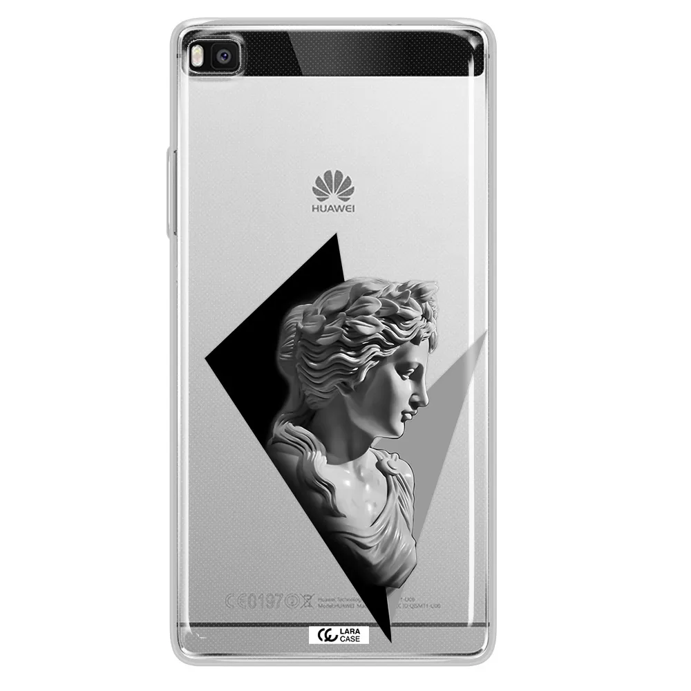 a close-up of a statue Huawei P8 Clear TPU Case