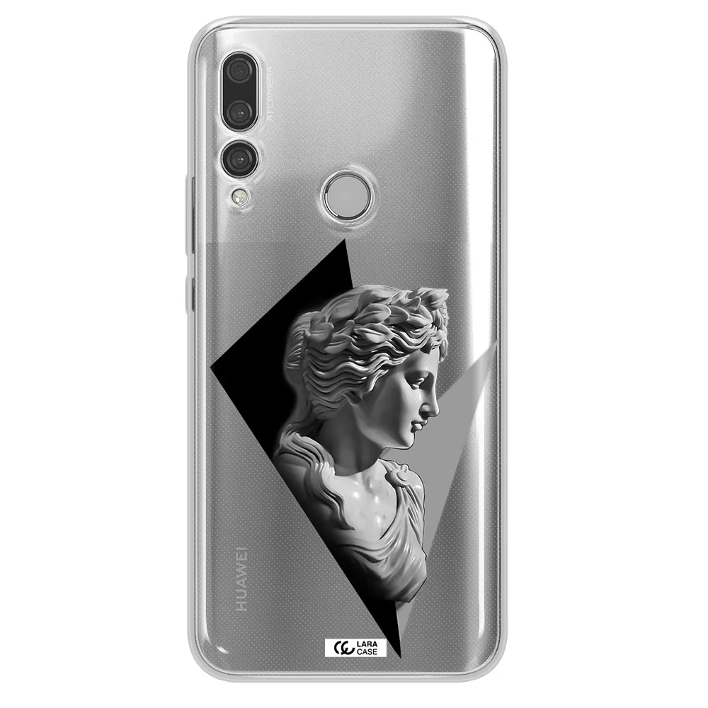 a close-up of a statue Huawei Y9 Prime 2019 Clear TPU Case
