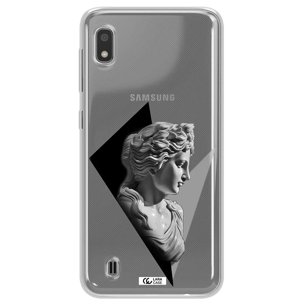 a close-up of a statue Samsung A10 Clear TPU Case