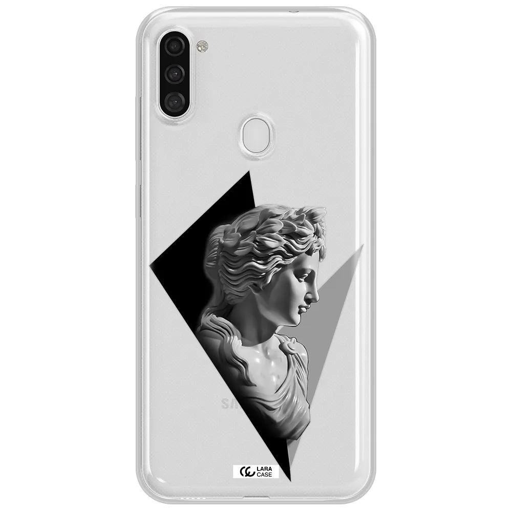 a close-up of a statue Samsung A11 Clear TPU Case