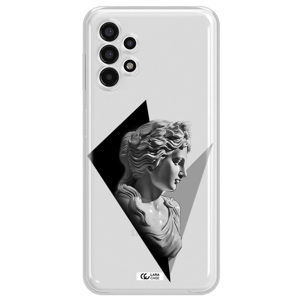 a close-up of a statue Samsung A13 4g Clear TPU Case