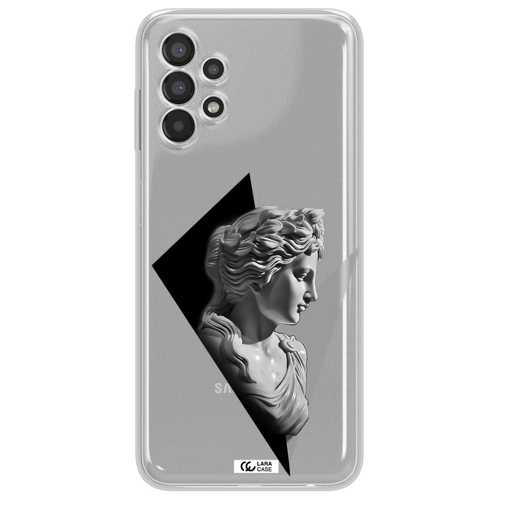 a close-up of a statue Samsung A13 Clear TPU Case