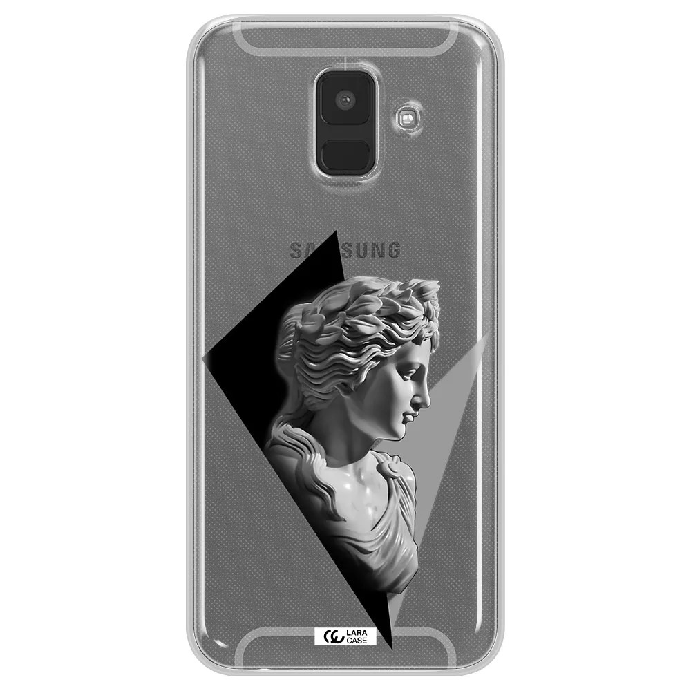 a close-up of a statue Samsung A6 Clear TPU Case