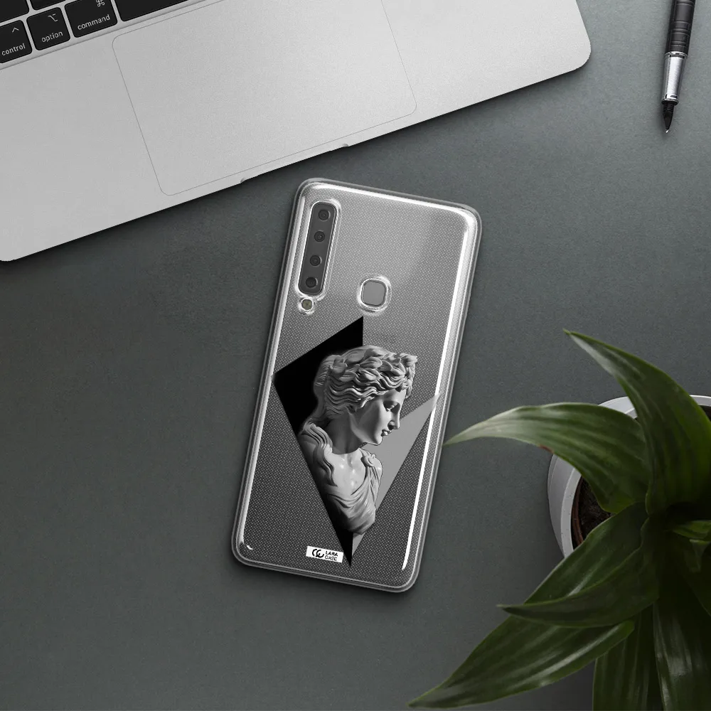 a close-up of a statue Samsung A9 2018 Clear TPU Case