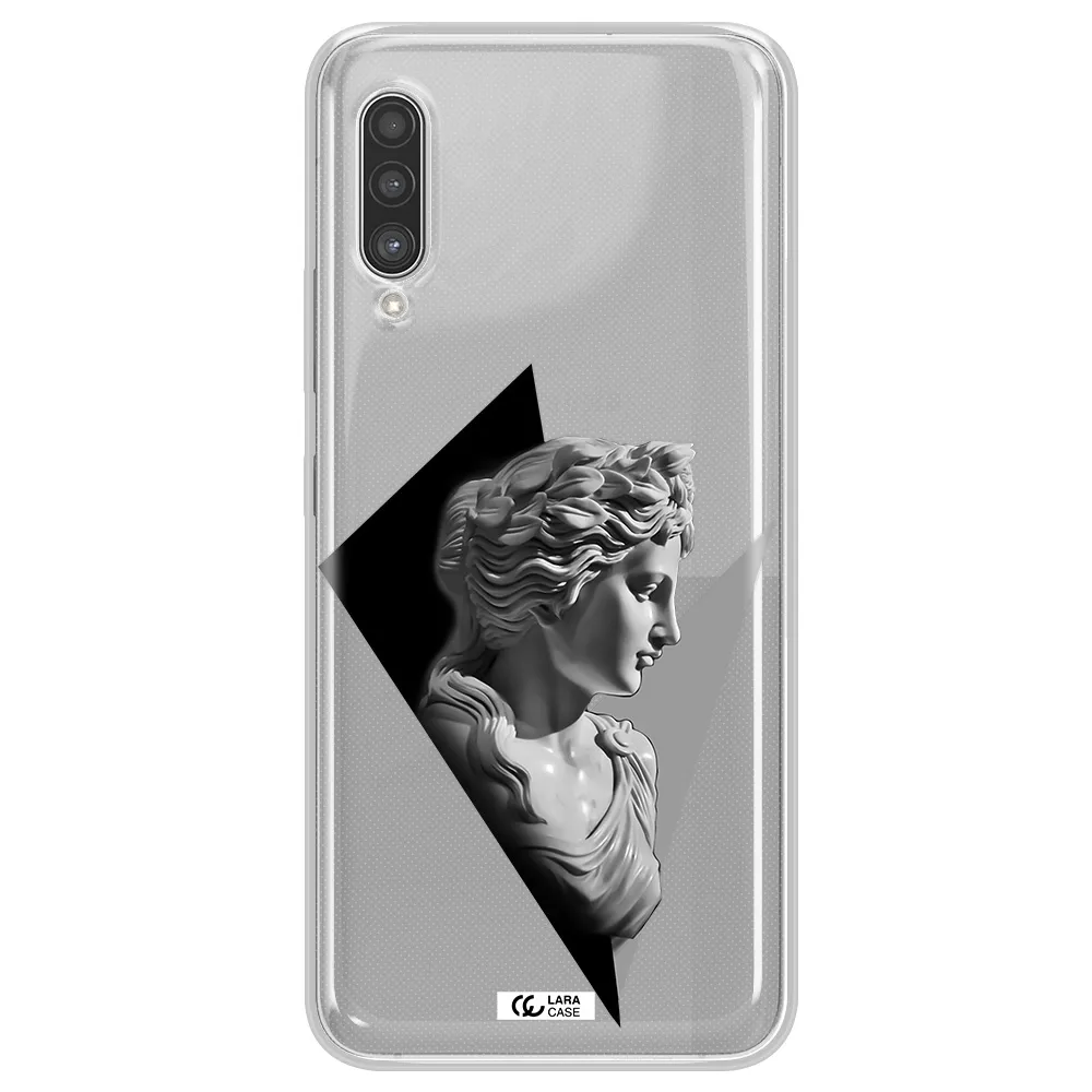 a close-up of a statue Samsung A90 Clear TPU Case