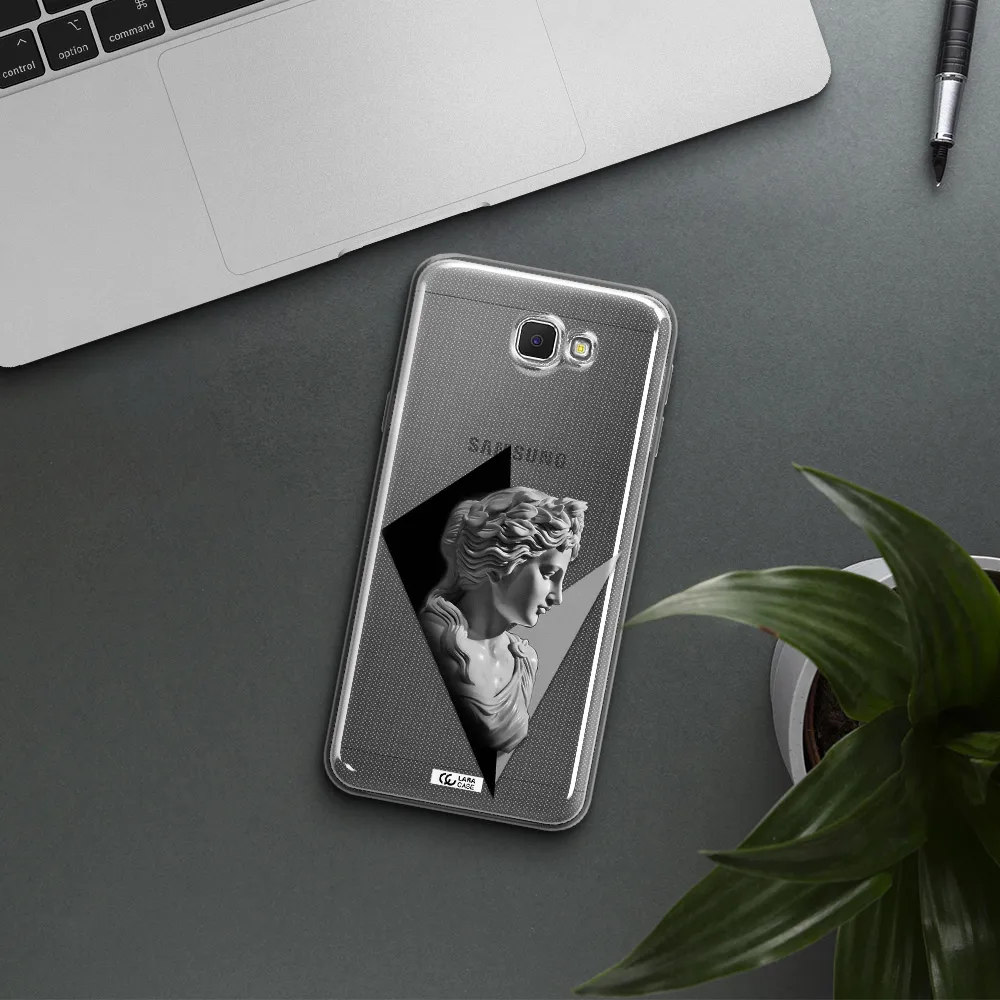 a close-up of a statue Samsung J5 Prime Clear TPU Case