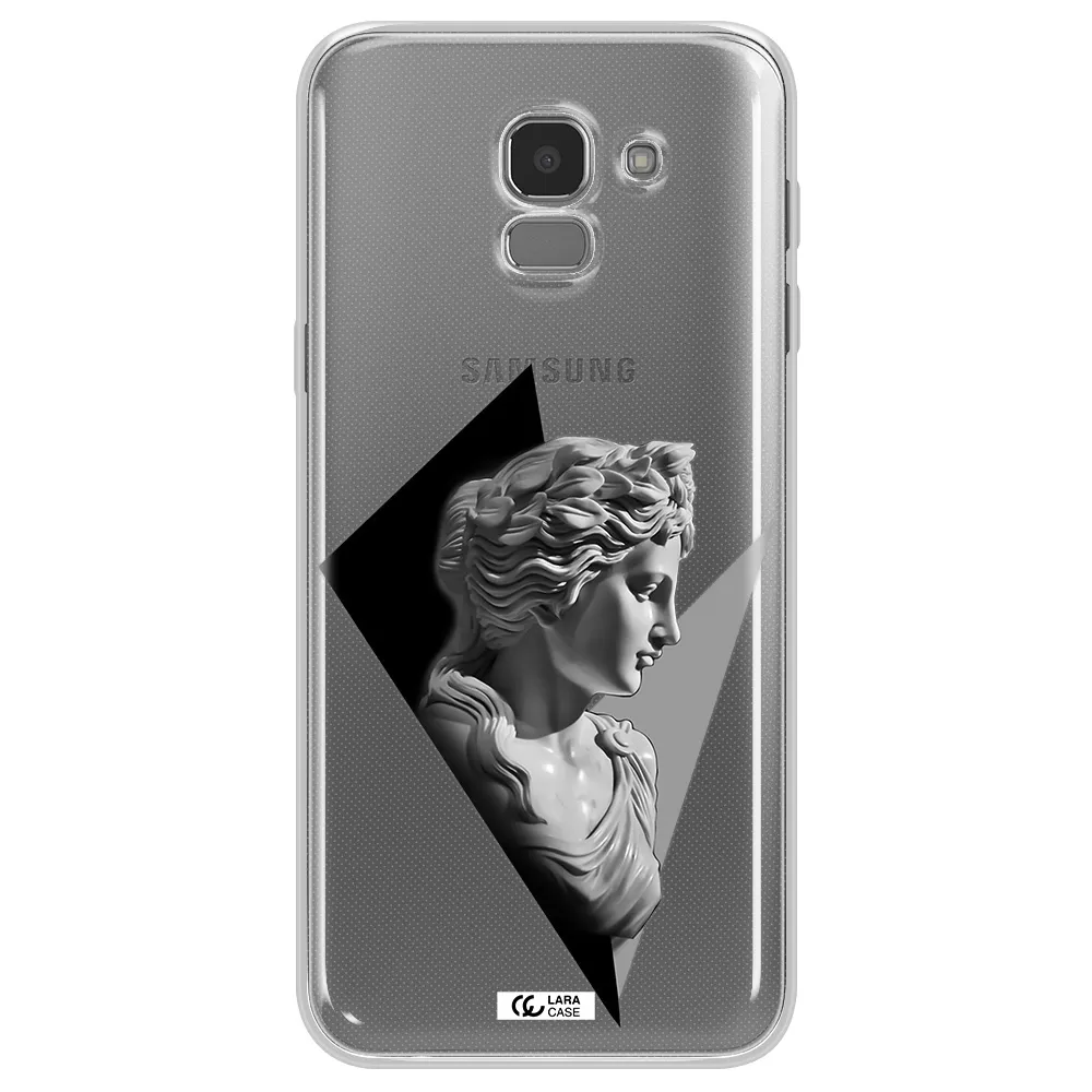 a close-up of a statue Samsung J6 Clear TPU Case