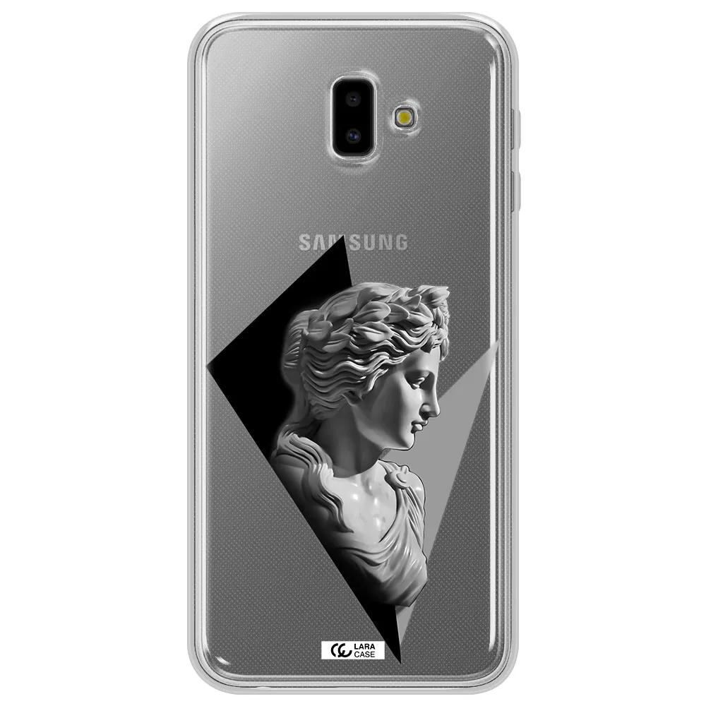 a close-up of a statue Samsung J6 Plus Clear TPU Case
