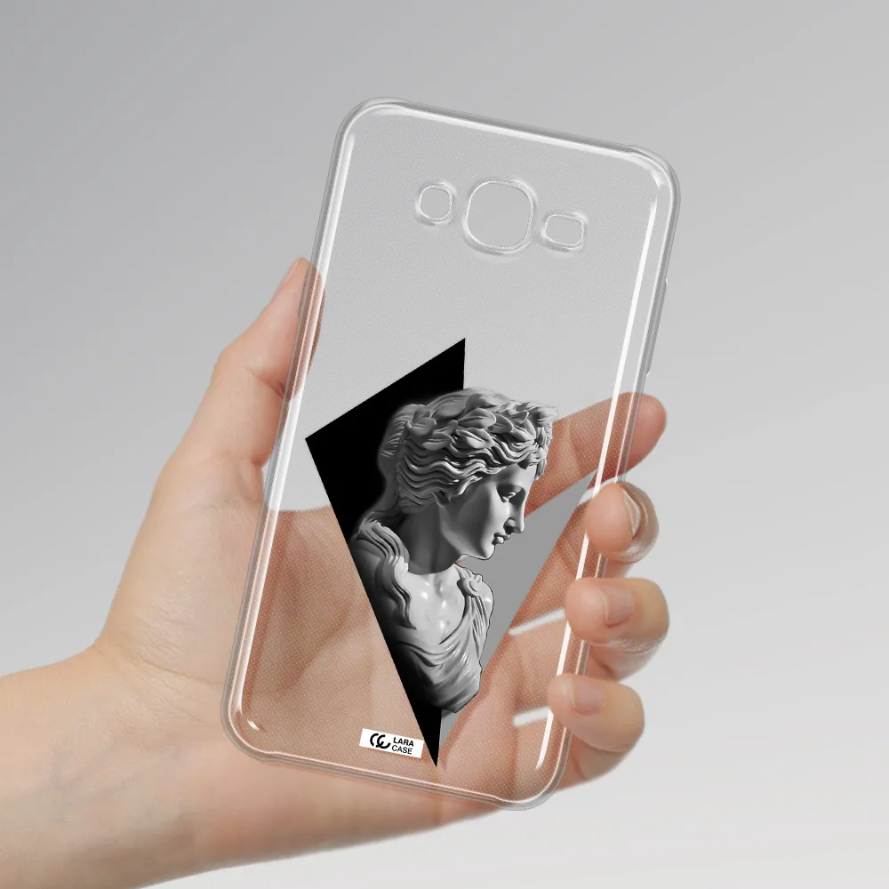 a close-up of a statue Samsung J7 2015 Clear TPU Case