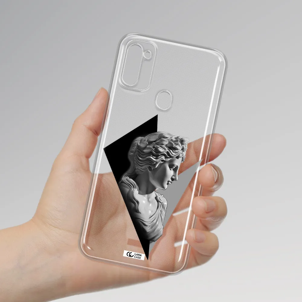 a close-up of a statue Samsung M11 Clear TPU Case