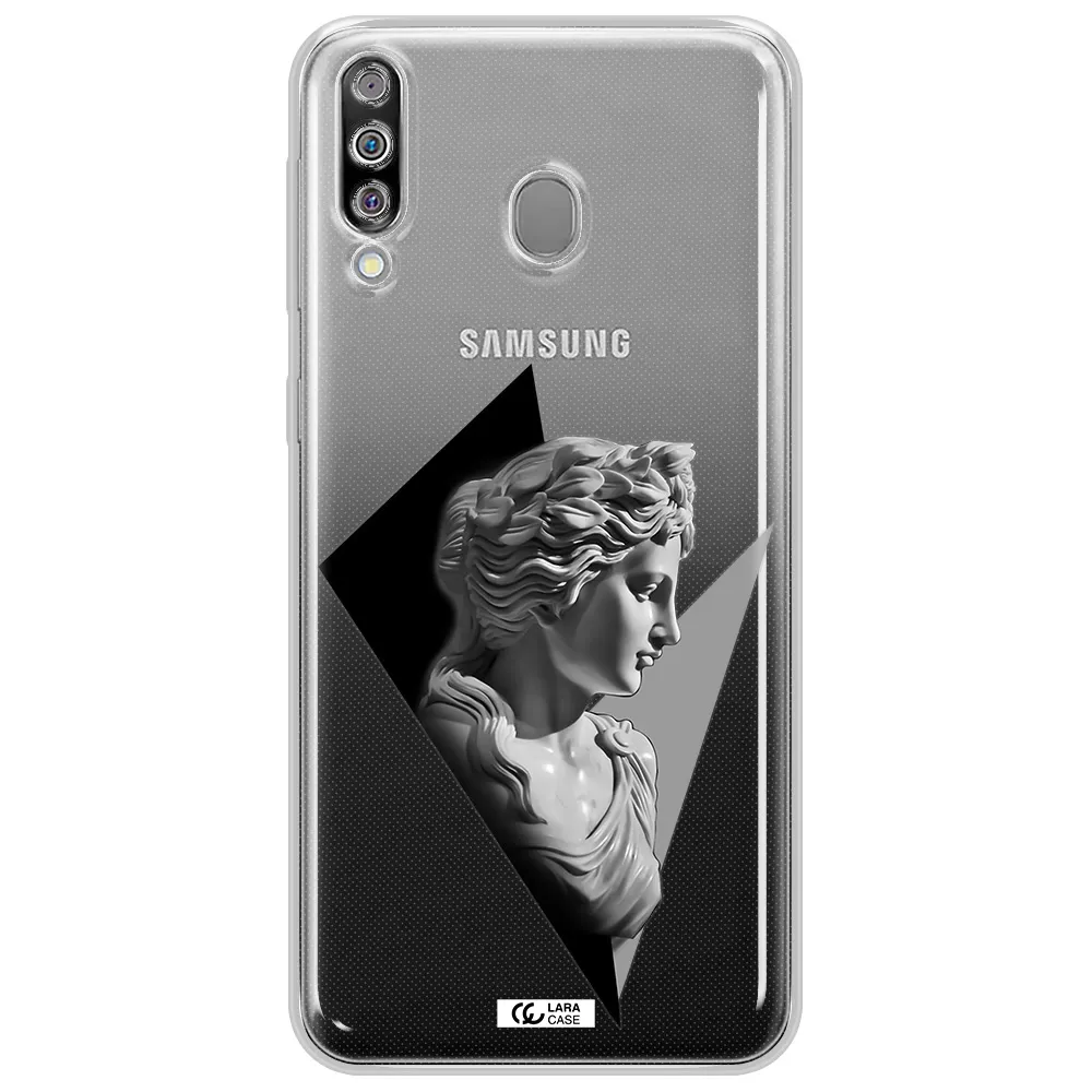 a close-up of a statue Samsung M30 Clear TPU Case