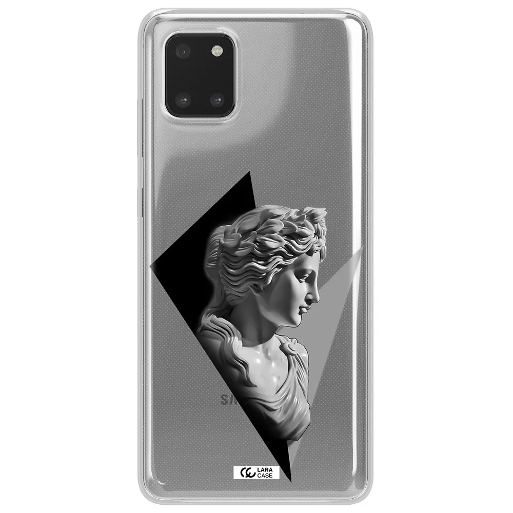 a close-up of a statue Samsung Note 10 Lite Clear TPU Case