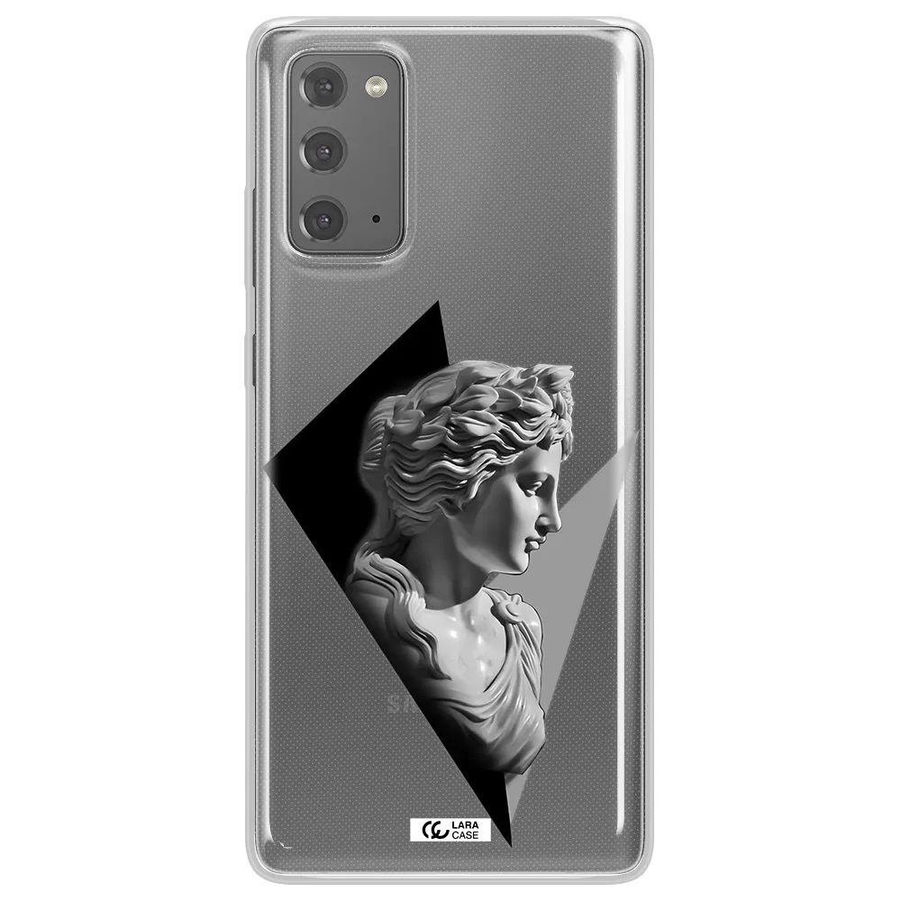 a close-up of a statue Samsung Note 20 Clear TPU Case