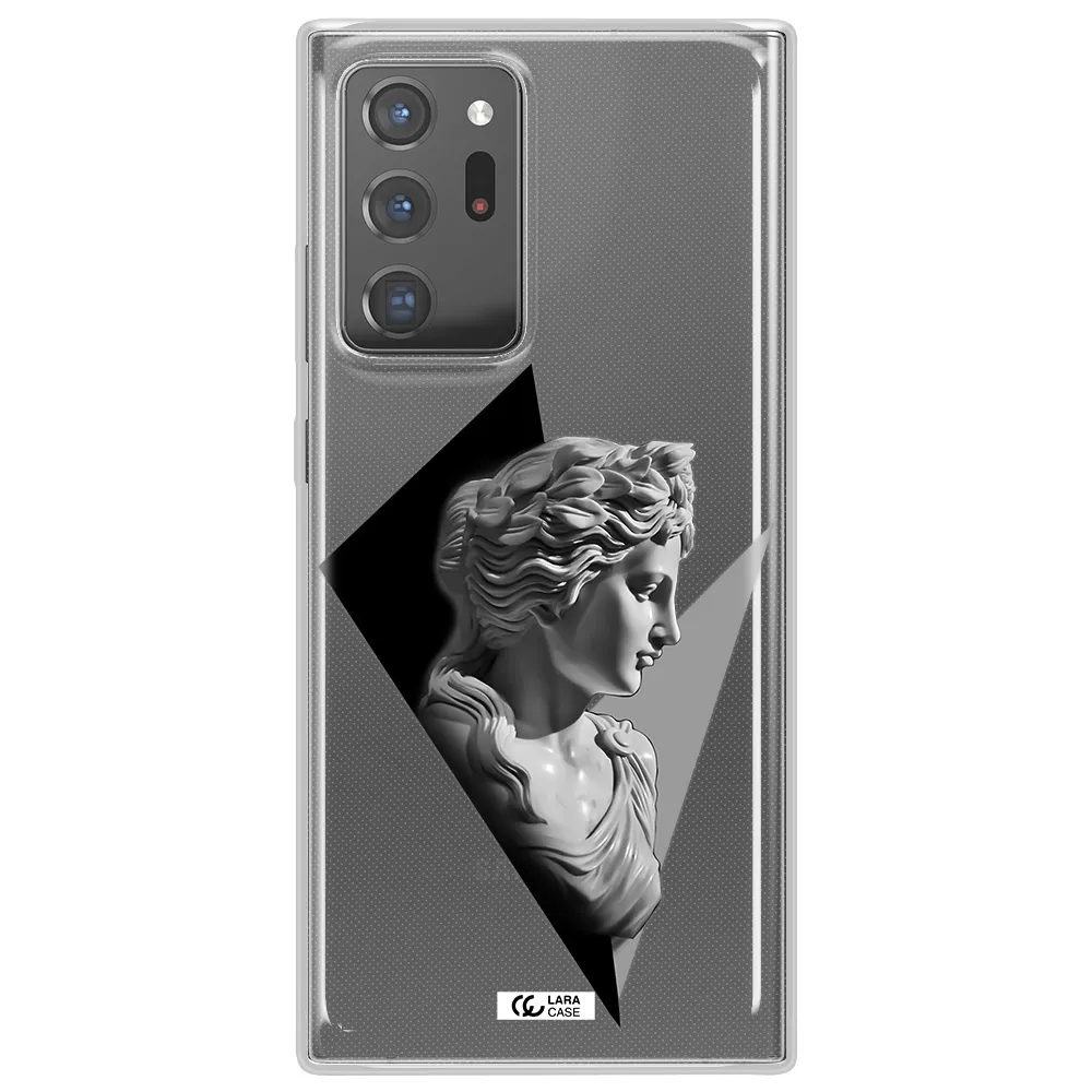 a close-up of a statue Samsung Note 20 Ultra Clear TPU Case