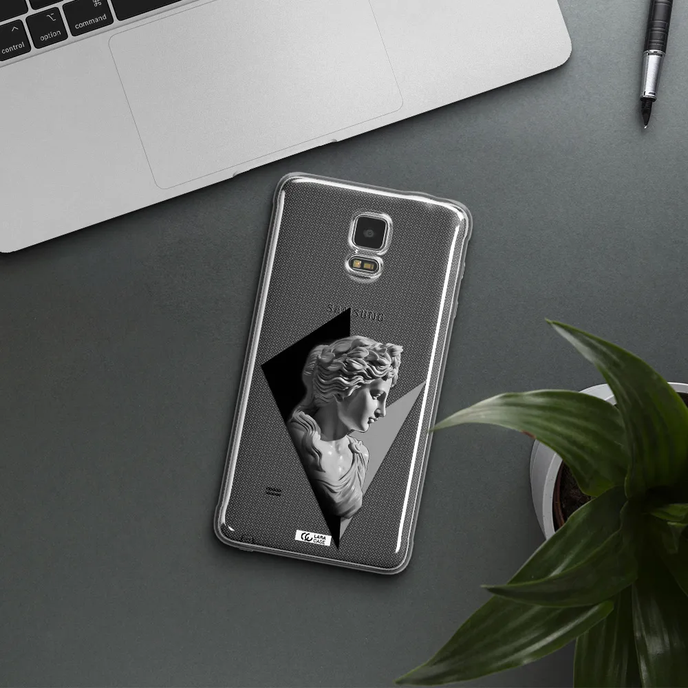 a close-up of a statue Samsung Note 4 Clear TPU Case