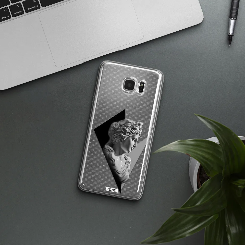 a close-up of a statue Samsung Note 5 Clear TPU Case