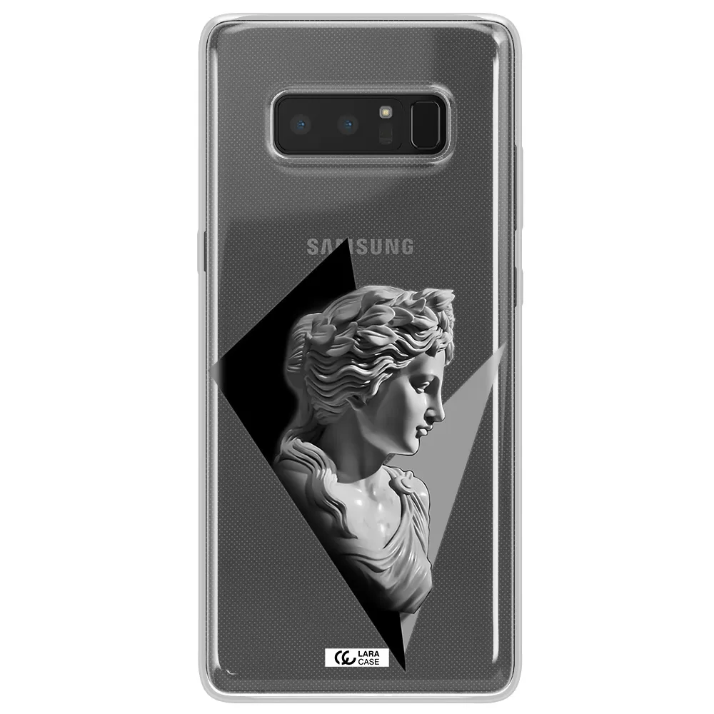 a close-up of a statue Samsung Note 8 Clear TPU Case