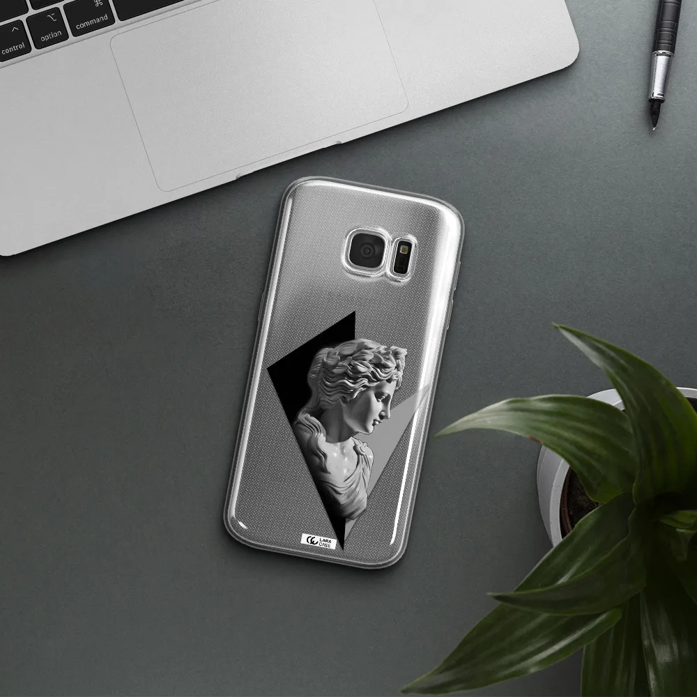 a close-up of a statue Samsung S 7 Clear TPU Case