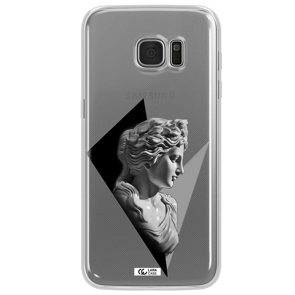 a close-up of a statue Samsung S7 Edge Clear TPU Case