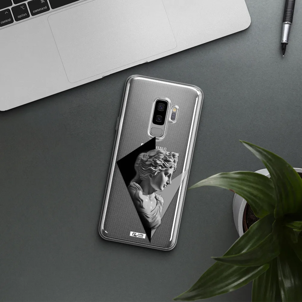 a close-up of a statue Samsung S9 Plus Clear TPU Case