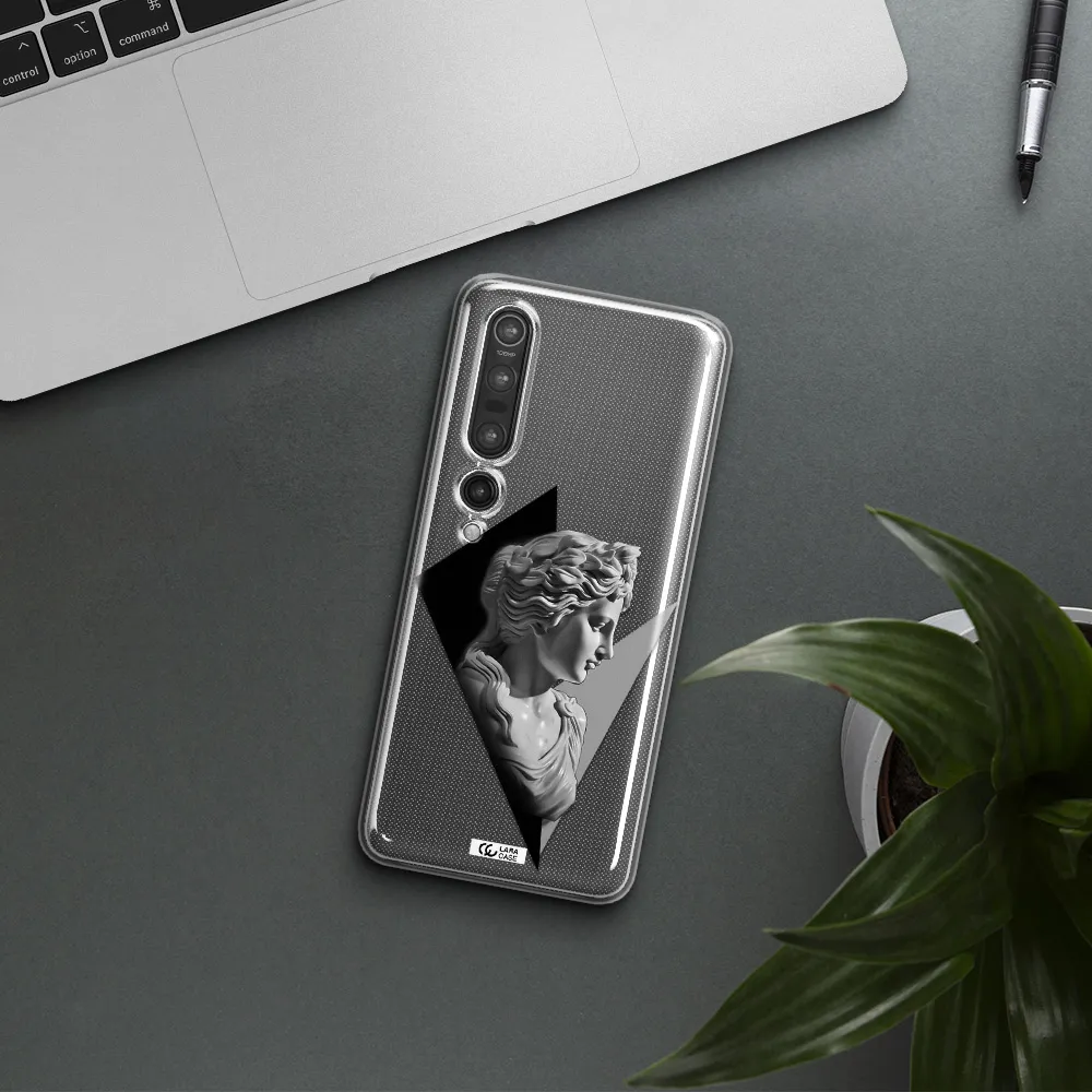 a close-up of a statue Xiaomi Mi 10 Pro Clear TPU Case