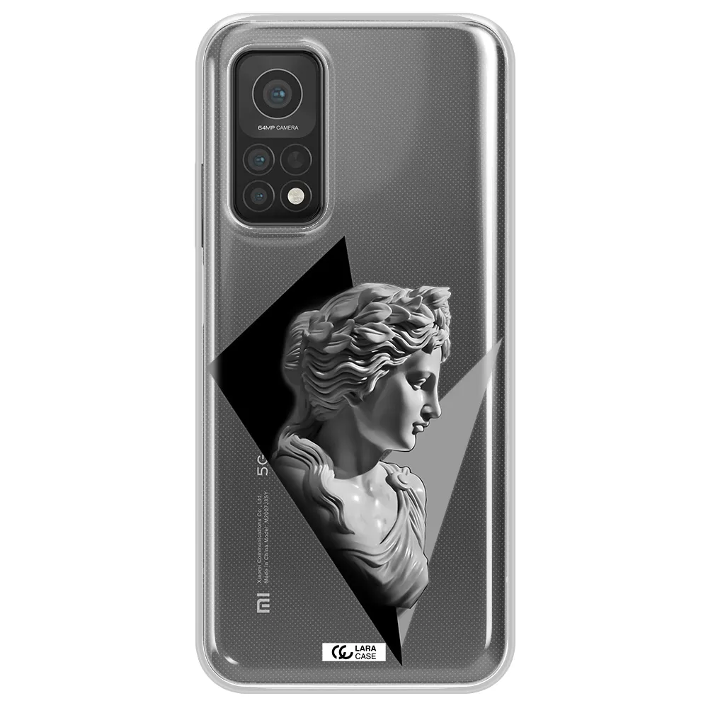 a close-up of a statue Xiaomi Mi 10T Clear TPU Case