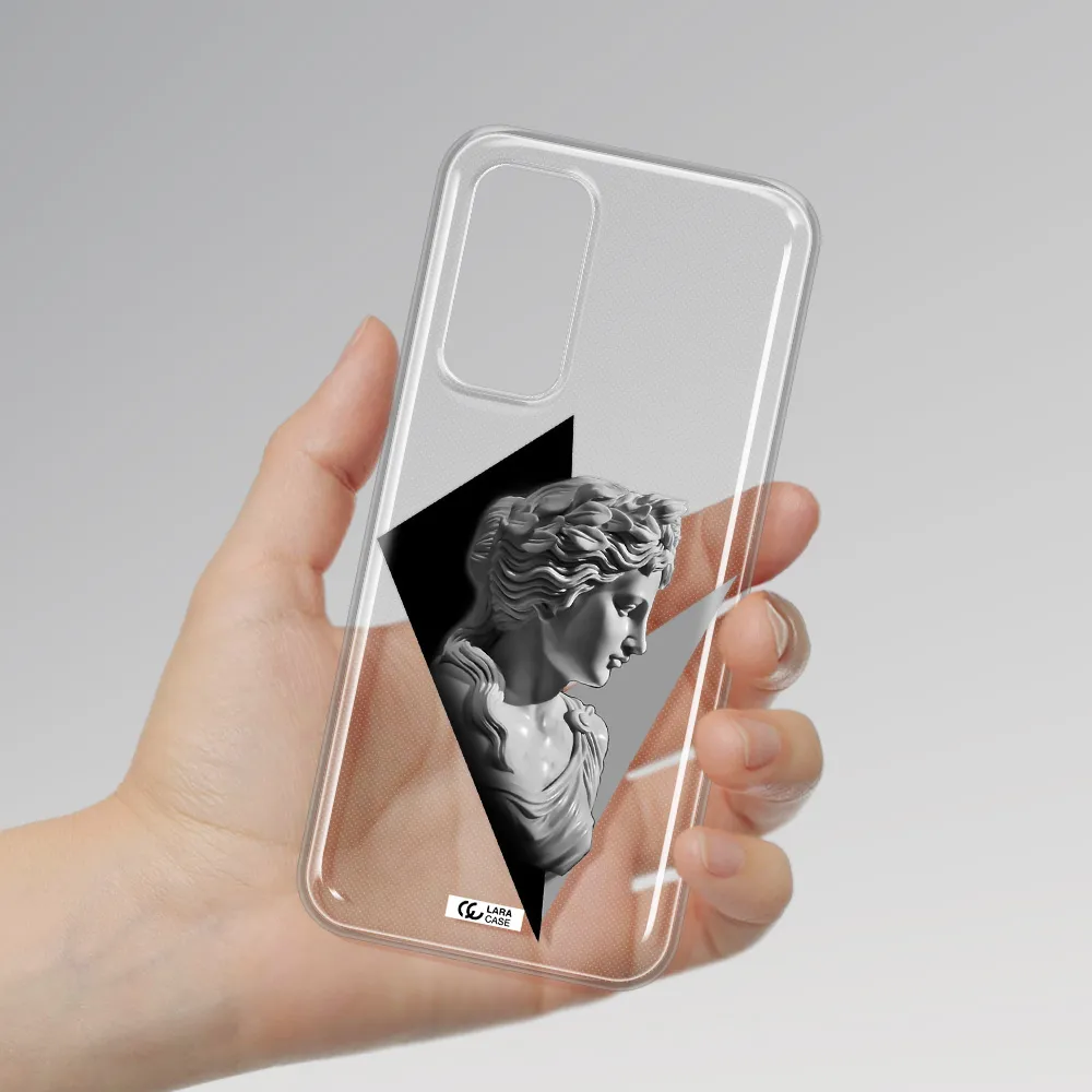 a close-up of a statue Xiaomi Mi 10T Clear TPU Case