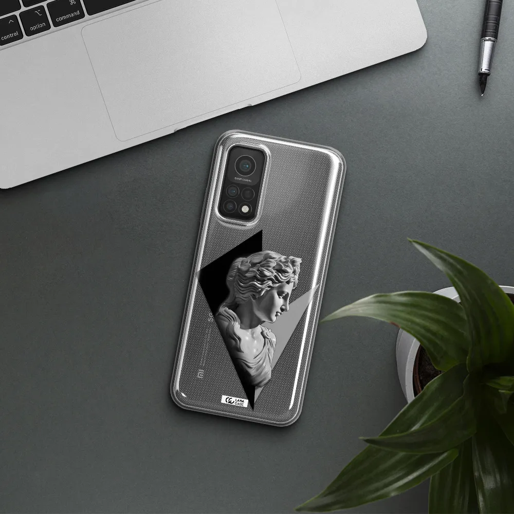 a close-up of a statue Xiaomi Mi 10T Clear TPU Case