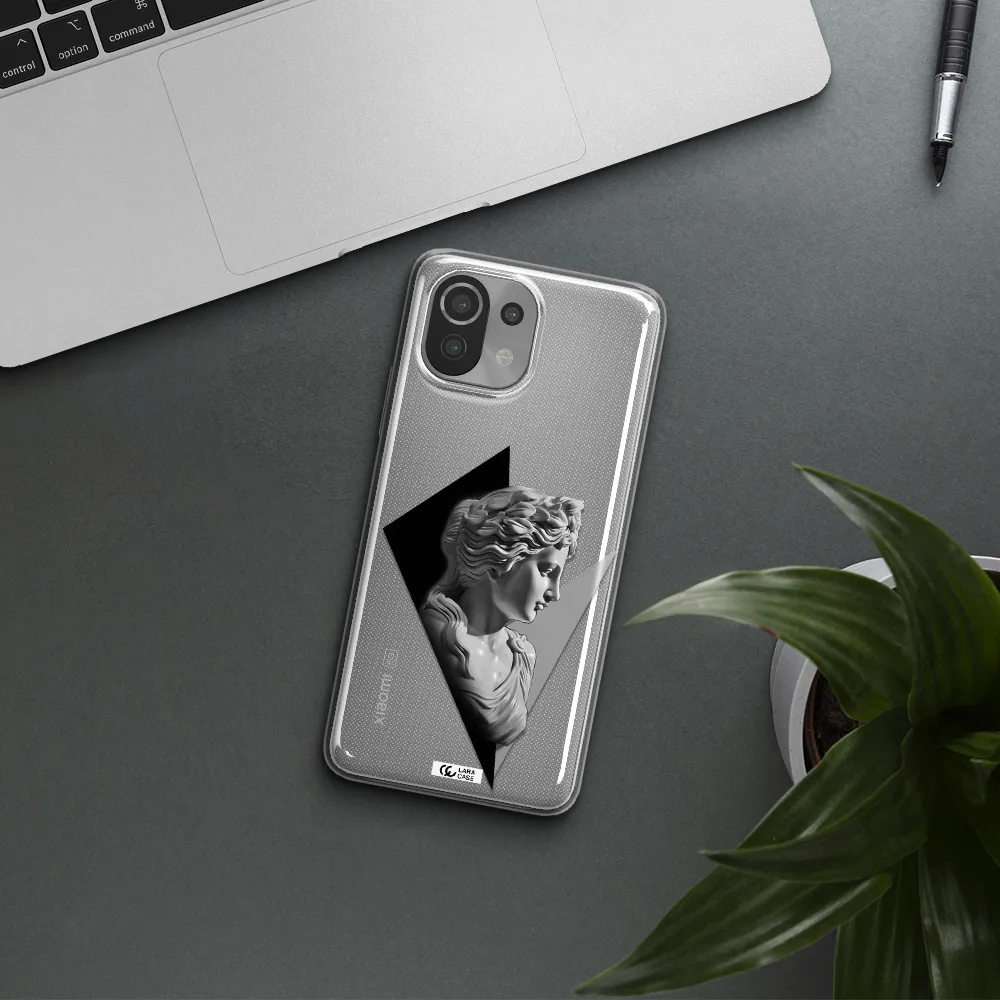 a close-up of a statue Xiaomi Mi 11 Lite Clear TPU Case