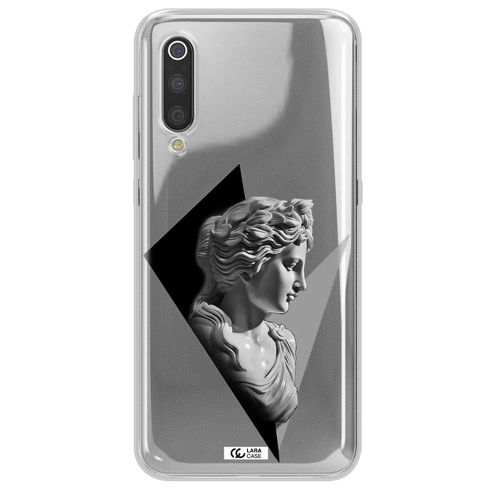 a close-up of a statue Xiaomi Mi 9 Clear TPU Case