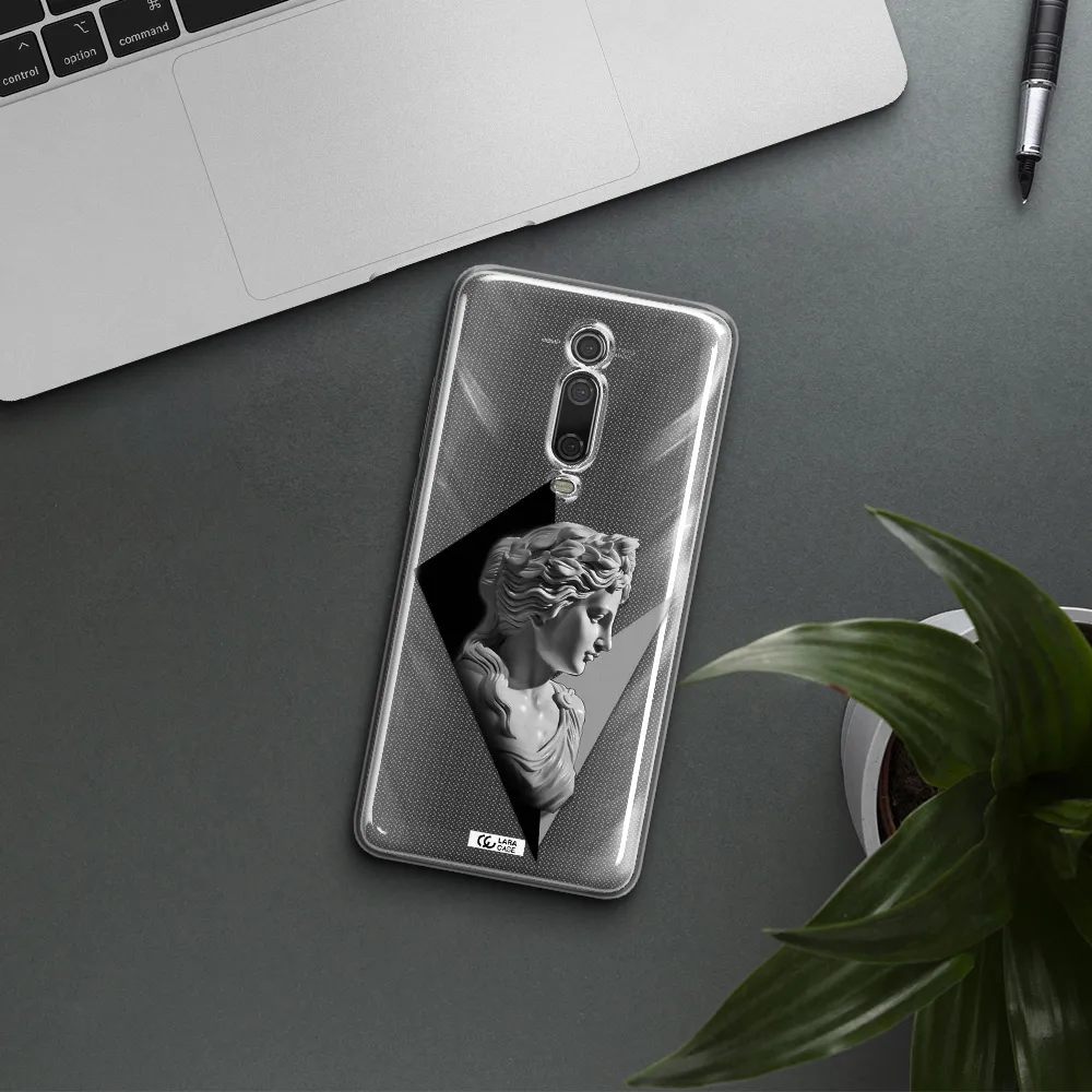 a close-up of a statue Xiaomi Mi 9T Clear TPU Case