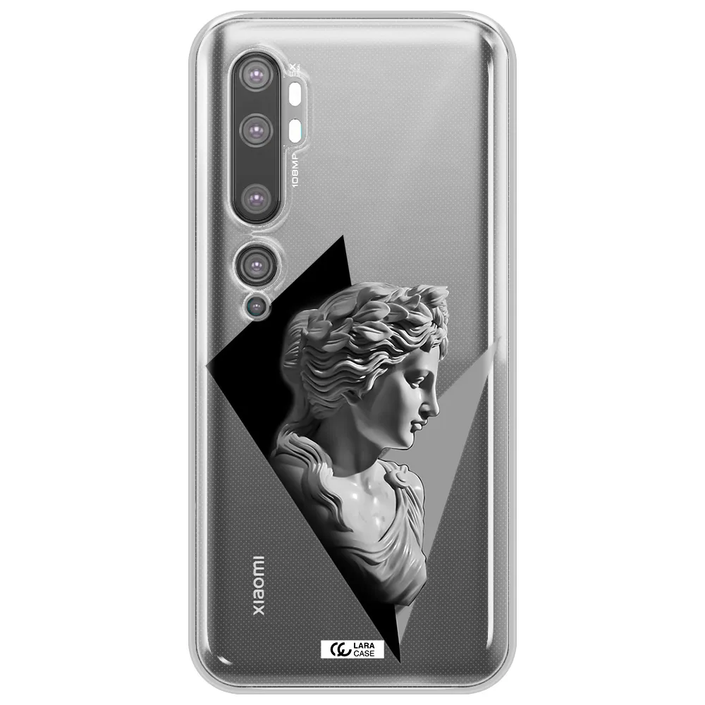 a close-up of a statue Xiaomi Mi Note 10 Clear TPU Case