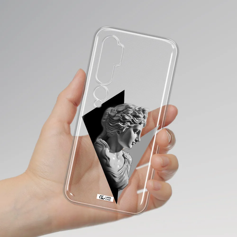 a close-up of a statue Xiaomi Mi Note 10 Clear TPU Case