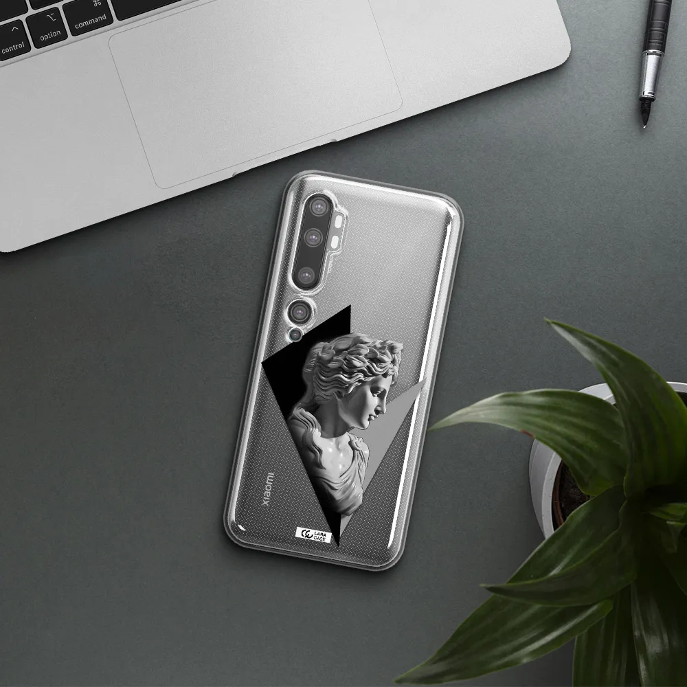 a close-up of a statue Xiaomi Mi Note 10 Clear TPU Case