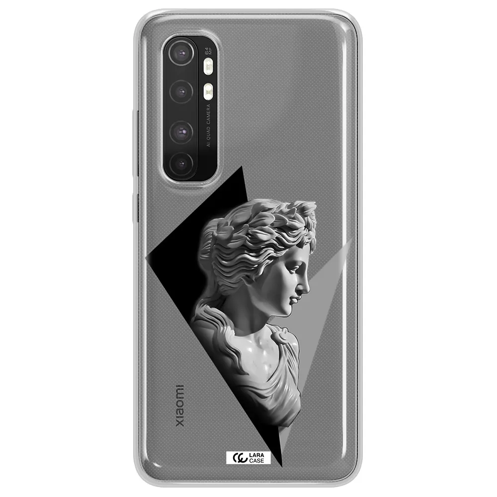 a close-up of a statue Xiaomi Mi Note 10 Lite Clear TPU Case