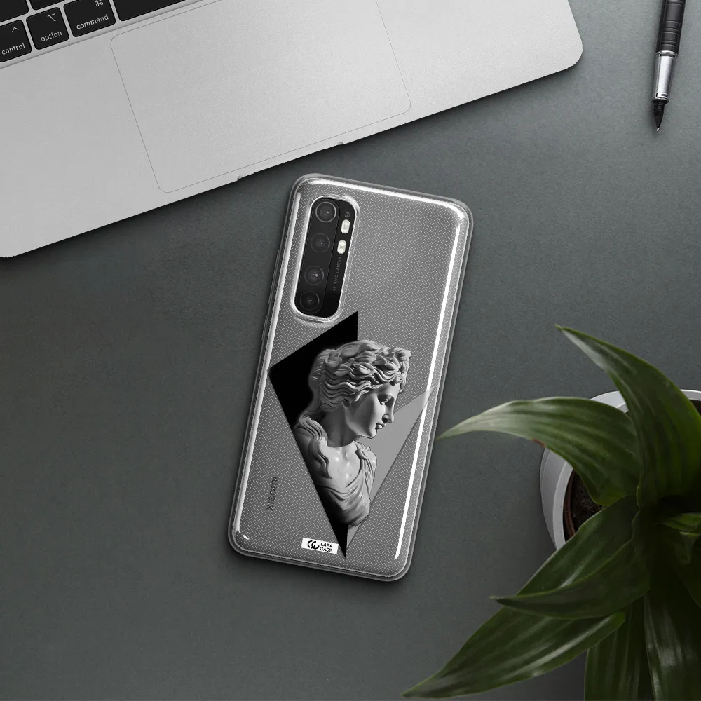 a close-up of a statue Xiaomi Mi Note 10 Lite Clear TPU Case