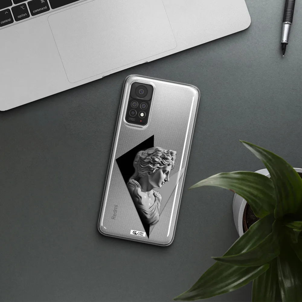 a close-up of a statue Xiaomi Note 11 Pro Clear TPU Case