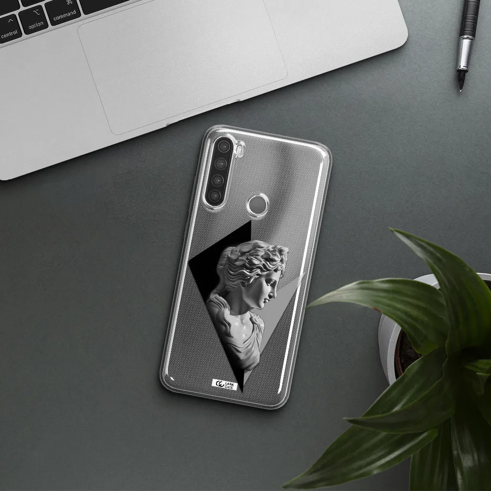 a close-up of a statue Xiaomi Note 8 Clear TPU Case