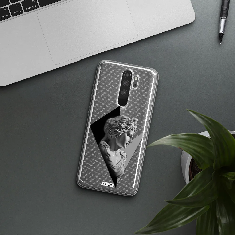 a close-up of a statue Xiaomi Note 8 Pro Clear TPU Case