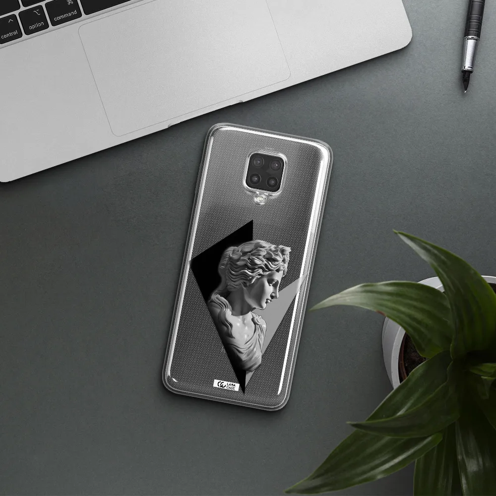 a close-up of a statue Xiaomi Note 9 Pro Clear TPU Case