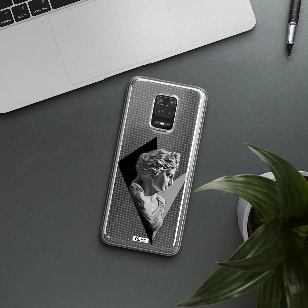 a close-up of a statue Xiaomi Note 9S Clear TPU Case