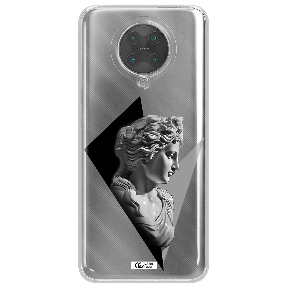 a close-up of a statue Xiaomi Poco F2 Pro Clear TPU Case