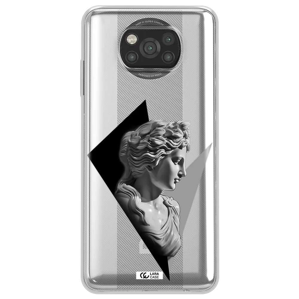 a close-up of a statue Xiaomi Poco X3 Clear TPU Case