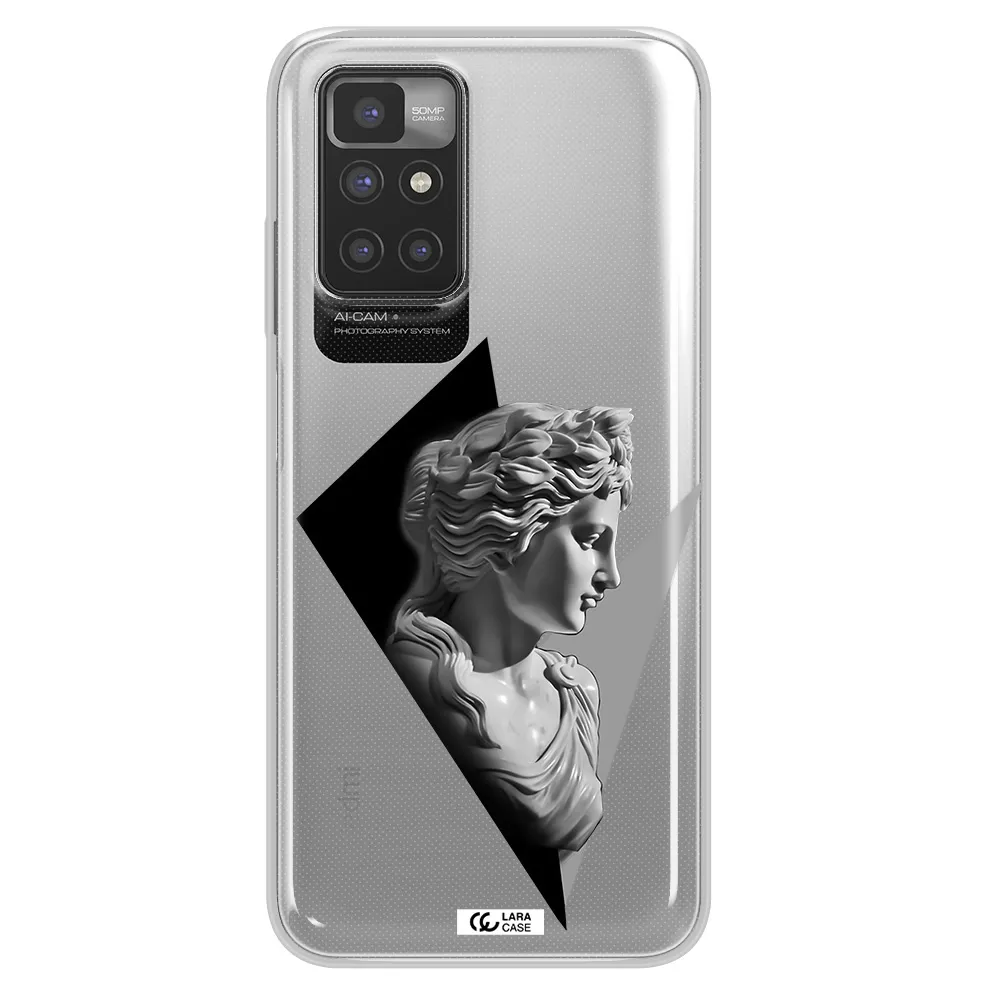 a close-up of a statue Xiaomi Redmi 10 Clear TPU Case