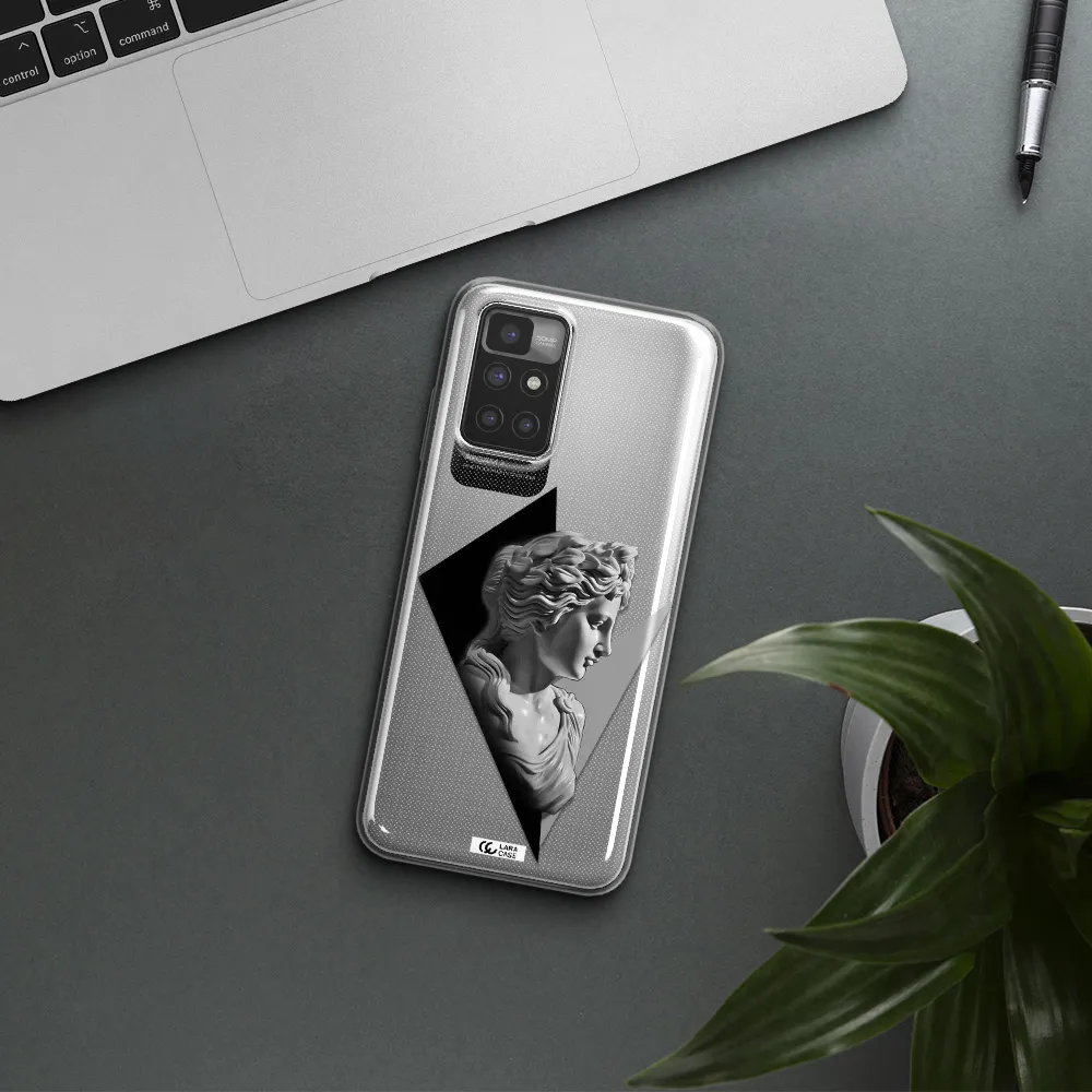 a close-up of a statue Xiaomi Redmi 10 Clear TPU Case