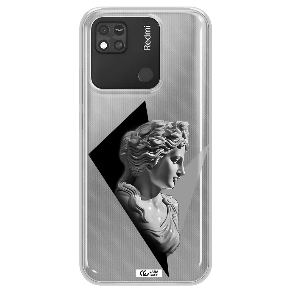 a close-up of a statue Xiaomi Redmi 10A Clear TPU Case