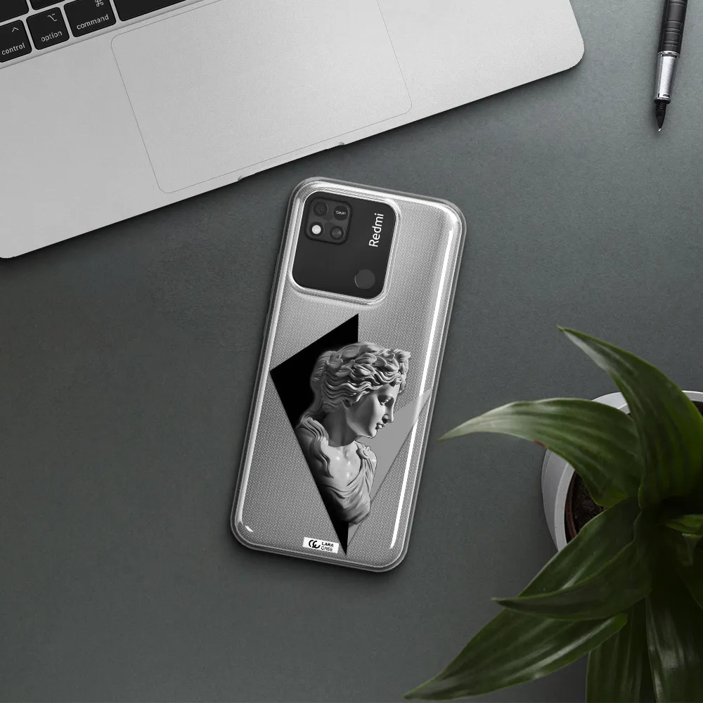 a close-up of a statue Xiaomi Redmi 10A Clear TPU Case