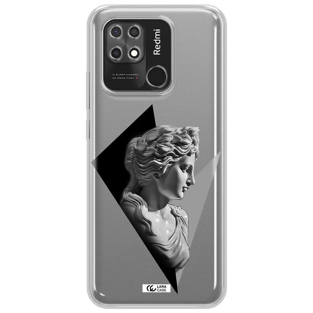 a close-up of a statue Xiaomi Redmi 10C Clear TPU Case