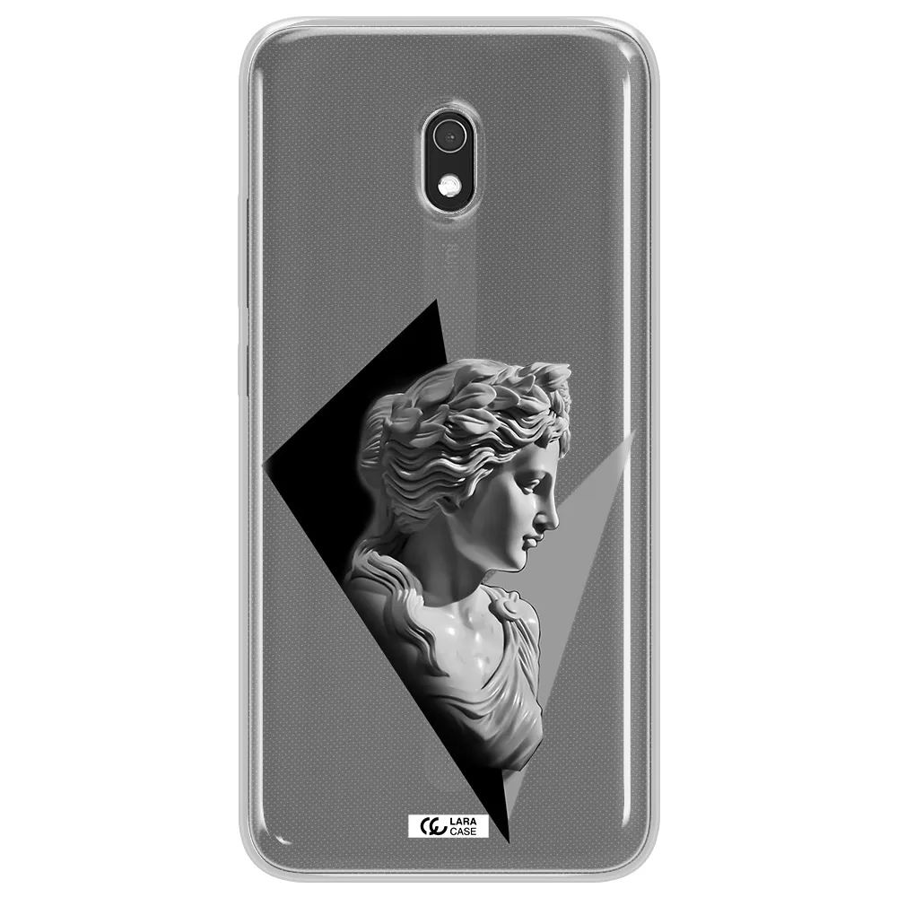 a close-up of a statue Xiaomi Redmi 8A Clear TPU Case