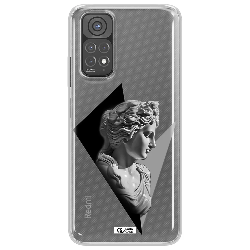 a close-up of a statue Xiaomi Redmi Note 11 Clear TPU Case